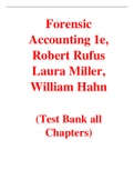 Forensic Accounting 1e Robert Rufus Laura Miller William Hahn (Test Bank)
