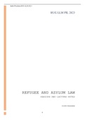 Refugee and Asylum law exam summary RUG LLM 2023 (summary articles/book chapters + lecture notes)