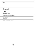 A-level LAW 7162/3B Paper 3B Human Rights Mark scheme June 2022 Version: 1.0 Final Mark Scheme