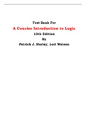 Test Bank For A Concise Introduction to Logic 13th Edition By Patrick J. Hurley, Lori Watson