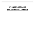 ATI RN CONCEPT BASED ASSESMENT LEVEL 1 EXAM A