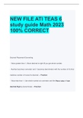 NEW FILE ATI TEAS 6 study guide Math 2023 100% CORRECT  