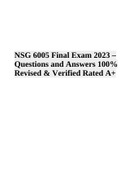 NSG 6005 Final Exam 2023 – Questions and Answers 100% Revised & Verified Rated A+