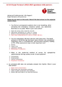ACLS Exam Version A 2022-2023 questions with answers