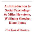 An Introduction to Social Psychology 6e Miles Hewstone Wolfgang Stroebe Klaus Jonas (Test Bank)