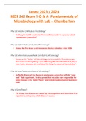 BIOS 242 Exam 1 (Latest 2023 / 2024) Fundamentals of Microbiology with Lab - Chamberlain | Passed | A+ Rated Guide | New Full Exam