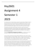 HSY2601 ASSIGNMENT 4 SEMESTER 1 2023