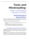 Tools and Mindreading used in Developmental Psychology