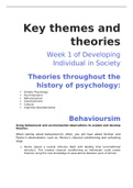 Key Themes and Theories in Developmental Psychology