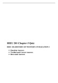 HIEU 201   CHAPTER 3 Quiz Answer / HIEU201 Chapter 3 quiz (Latest), HIEU 201-HISTORY OF WESTERN CIVILIZATION, Liberty university.