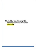 Medical Surgical Nursing 10th Edition Ignatavicius Workman Test Bank
