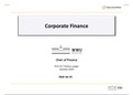 Chapter 1 : Introduction / Principles of Corporate finance