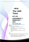 AFL1501 ASSIGNMENT 3 SEMESTER 1 2023 (ALL ANSWERS & SOLUTIONS)