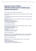 Special Function Officer - CERTIFICATION STUDY GUIDE latest updated (Graded A)