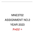 MNE3702 ASSIGNMENT NO.2  SEMESTER 1 YEAR 2023 SUGGESTED SOLUTIONS