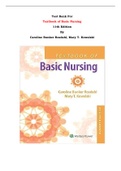 Test Bank For Textbook of Basic Nursing  11th Edition By Caroline Bunker Rosdahl, Mary T. Kowalski |All Chapters, Complete Q & A, Latest|