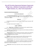 Aircraft Purchase Agreement between Supersonic  Wings Corp., aDelware Corporation and Fly-byNight Aviation, lnc., New York Corporation