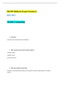 NR 599 Midterm Exam (V1) - Latest & Verified 2022-2023 Chamberlain College