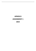 APM2613(was COS2633) ASSIGNMENT 1 2023