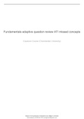 Premium  Fundamentals adaptive question review ATI missed concepts