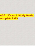 A&P 1 Exam 1 Study Guide complete 2023