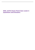 PHIL 347N Check Point Quiz week 4 Questions and Answers