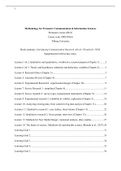 Methodology for premaster Communication and Information Sciences summary
