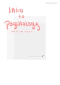 Intro to psychology- some of the basics