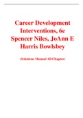 Career Development Interventions, 6e Spencer Niles, JoAnn E Harris Bowlsbey (Solution Manual)