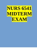 NURS 6541 Midterm Exam