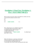 Firefighter 1 Final Test, Firefighter 1, Fire 1 TEST PREP 500 Q/A