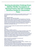 Nursing Acceleration Challenge Exam (NACE) I PN-RN: Foundations of Nursing Practice Test with Complete Solutions Graded A+ (Guaranteed Pass)