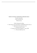 Summaries of Statistics & Methodology for premaster