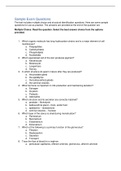  General Anatomy & Physiology Sample Exam Questions