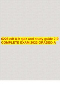 6226 edf 8-9 quiz and study guide 7-9 COMPLETE EXAM 2023 GRADED A