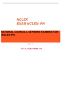 NCLEX Exam NCLEX-PNNational Council Licensure Examination(NCLEX-PN)Version: 5.0 {725 questions with explained answers}