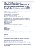 IIBA CPOA Exam Sample Questions(IIBA-CPOA (Certificate in Product Ownership Analysis) Exam Sample Questions And Answers)2023
