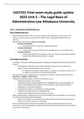 LGST331 Final exam study guide update 2023 Unit 3 – The Legal Basis of Administrative Law Athabasca University