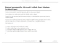 Renewal assessment for Microsoft CertifiedAzure Solutions Architect Expert latest update 2023-2024
