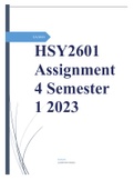 HSY2601 Assignment 4 Semester 1 2023 