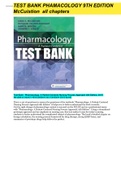 Test Bank - Pharmacology: A Patient-Centered Nursing Process Approach (9th Edition, ) PHARMACOLOGY 9TH EDITION MCCUISTION TEST BANK