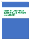NCLEX RN LATEST EXAM QUESTIONS AND ANSWERS 2023 VERSION