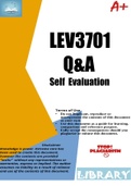 LEV3701 Self Evaluation [QUESTIONS / ANSWERS] 2023