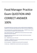 Exam (elaborations) Learn 2 serve food handler course 