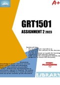 GRT1501 ASSIGNMENT 2 2023