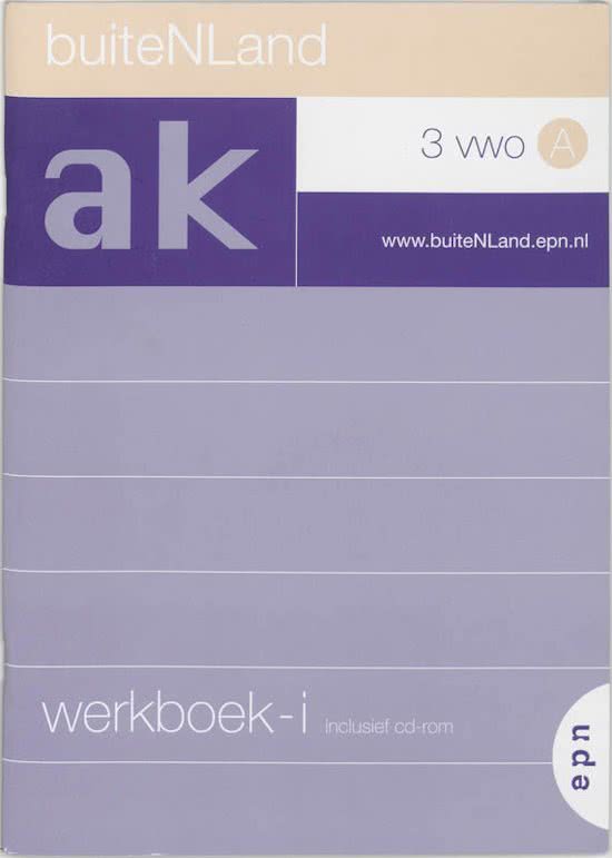 BuiteNLand / 3 vwo / deel Werkboek-i A + CD-ROM
