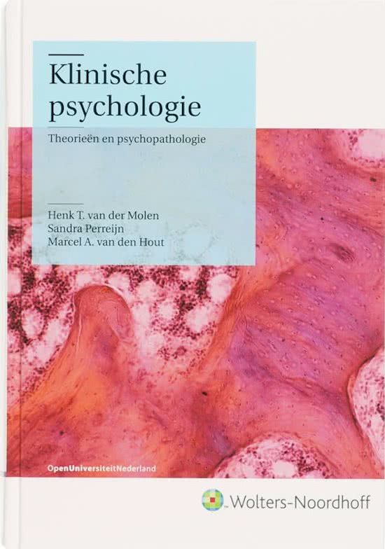Klinische psychologie: theorieën en psychopathologie 