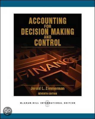 Samenvatting accounting for decision making and control