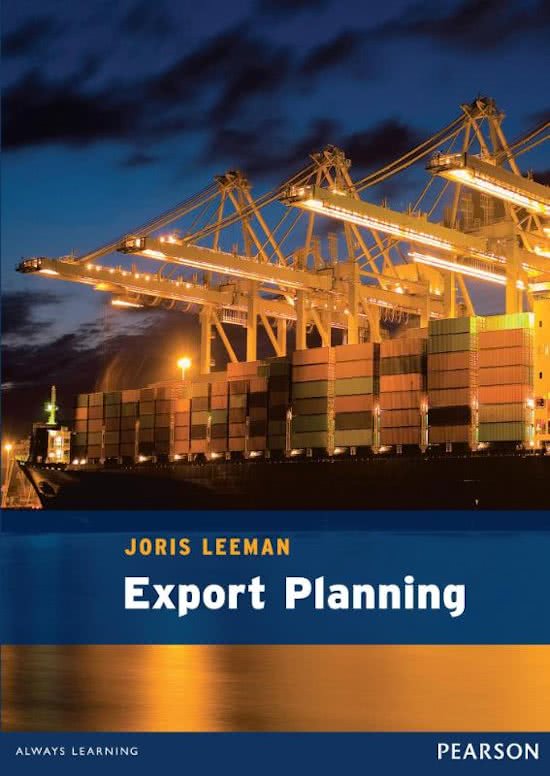Summary Export planning by Joris Leeman