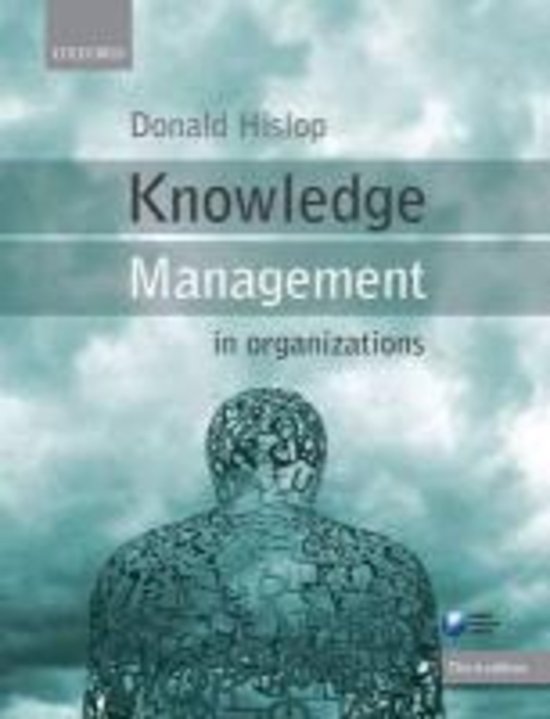 Samenvatting/Summary "Knowledge managent in organizations - a critical introduction"